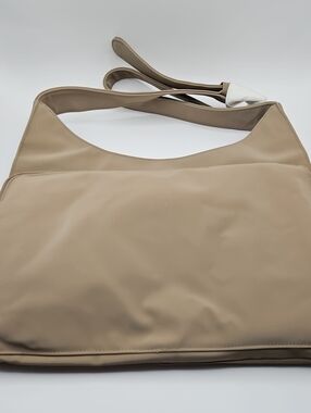Linda Dano Beige Shoulder Bag – Minimal Women's Handbag Purse Nwt Qvc